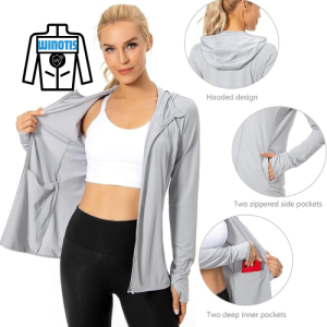 Lightbare Women's UPF 50+ Full Zip Hoodie Jacket