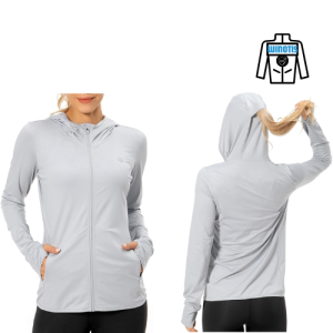 Lightbare Women's UPF 50+ Full Zip Hoodie Jacket